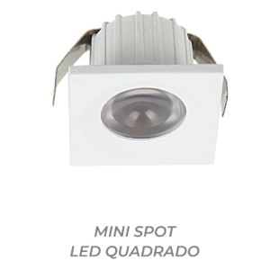 ESL4012CW-CZ - 100100200109 - MINI SPOT LED QUADRADO 3W 4000K IP44 CINZA