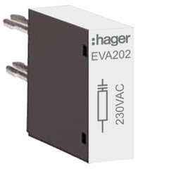 EVA202 - Supresor a 230 V a tamaño 2 HAGER Ean:3250612232123