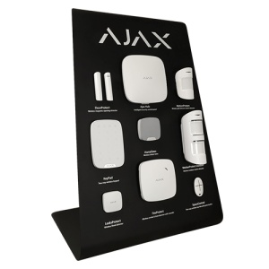 Expositor de demonstração - Kit de alarme profissional Ajax - Comunicação Ethernet e GPRS - Sem fios 868 MHz Jeweller - Até 100 dispositivos sem fio - App para smartphone e Software PC