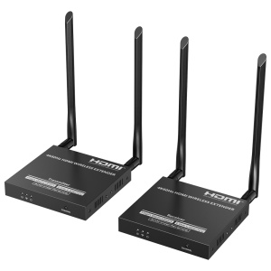 Extensor de sinal HDMI sem fios - Alcance 50 m - Resolução 4K - Permite ligações 1:M - HDMI Loop out