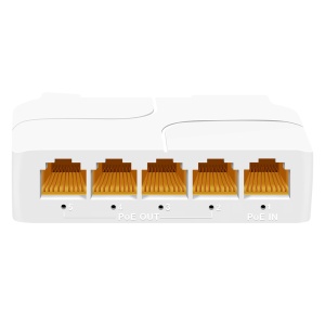 Extensor POE DIN - Permite ampliar o alcance da alimentação POE - IEEE 802.3 af/at/bt - Potência de saída 60W (Porta 2) e as restantes 30W - 4 Portas 10/100/1000 Mbps