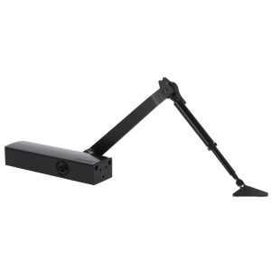 Fecho de porta de braço articulado - Montagem à superfície e instalação reversível - Abertura com força reduzida - Portas entre 40~80 kg e 850~1100 mm - Velocidade ajustável | Ajuste preciso da força - Apto para todos os tipos de portas