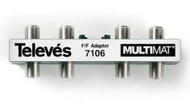 Fernseher - 7106 - 842450071069 4 Adapterblock "f"/"f" weiblich/weiblich - Multimat