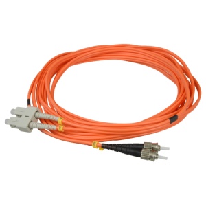 Glasfaserkabel – Duplex – Multimode – SC-zu-ST-Stecker – 5 Meter – Farbe Orange
