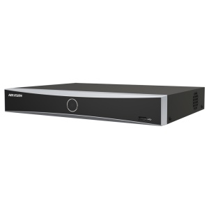 Gravador Hikvision NVR 8 CH gama PRO - Resolução máxima 12Mpx@2ch - Largura de banda 80 Mbps - Áudio | Suporta 1 disco rígido - Deteção de movimento 2.0 | AcuSense - Face Recognition | Alarmes