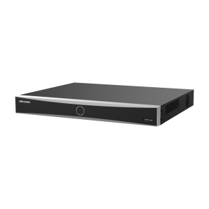 Gravador NVR Hikvision 16 Gama CH IP PoE PRO - 16 CH PoE IEEE 802.3af/at 200 W max - Resolução máxima 12 Mpx - AcuSearch | AcuSense | Reconhecimento facial - AcuSeek, pesquisa baseada em texto - Áudio | Alarmes | 2 HDD