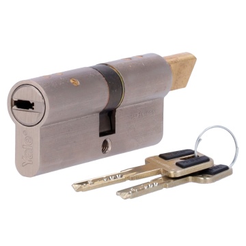 Haute sécurité Cylindre à double embrayage-Anti-Bumping, anti-cicking, anti-carrage et anti-snapping-APT pour Yale-linus-L2-7 Système de broches actif et 2 capteurs-dimensions 35 (intérieur) x 40 (extérieur) MM-incluse 2 touches physiques