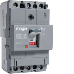 HDA050L - Disjuntor x160 TM 3P-3D 50A 18kA HAGER EAN:3250613136512