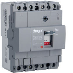 HDA064L - Breaker X160 TM 4p -4d 63a 18Ka Hager EAN: 3250613136543