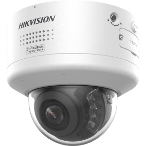 Hikvision câmara Dome IP gama PRO 6 MPx - Lente varifocal motorizada 2.8~12 mm - Sirene e luz dissuasiva | Microfone dual array - PoE+ | Áudio | Alarmes | ColorVu 3.0 | AcuSense - Luz híbrida 40m | Deteção de movimento 2.0 - Reconhecimento facial | IP67 |