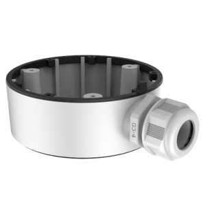 Hikvision Derivation Box - For Dome Chambers - Apt for Outdoor Use - Ceiling or Wall Installation - White Color - Cable Passader