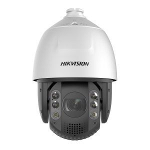 Hikvision - Motorisierte IP-Kamera PRO-Reihe - Maximale Auflösung 8 Megapixel - Objektiv 5,9 ~ 147,5 mm (25X) | Audio | Alarme - IR 200 m | Unterstützt von DarkFighter | IP66, IK10 – AcuSense | Sirene und Abschreckungslicht | Hi-PoE