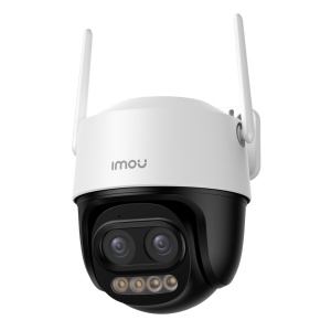 Imou 5-Megapixel-WLAN-Kamera mit zwei Objektiven – Bewegung und automatische Verfolgung – 2,8-mm- und 12-mm-Objektiv / 56 m IR / Weiße LED – Erkennung von Personen und Fahrzeugen – Zwei-Wege-Audio / Sirene – Geeignet für den Außenbereich IP66