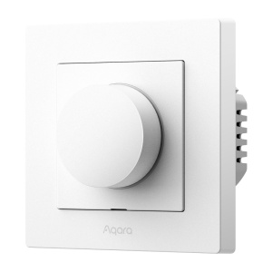 Interruptor com regulação da intensidade da luz Aqara H2 Branco UE - Zigbee 3.0 / Thread - Necessita do AQARA HUB - Com ou sem neutro - Compatível com caixas de parede redondas - Compatível com Apple Homekit, Google, Alexa