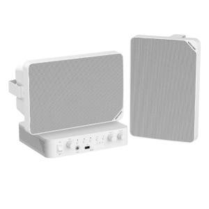 Kit de áudio - Amplificador 60 W - 4 x Altifalantes de teto - Potência (8 Ω): 20 W