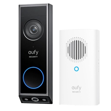 Kit de campainha de porta Wifi com câmara dupla Eufy by Anker - Resolução 2K - Deteção de encomendas e reconhecimento facial - Até 120 dias de bateria - Armazenamento integrado 16 GB - Apta para Exterior IP65