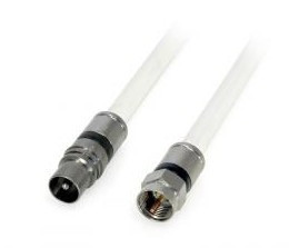 Koaxialpeitsche "F" - "Cei" Männliche Kompression 1,5 m Weiß (Bagbag)