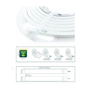 LEON DE NÉON Long 10W 24V 2700K IP67 15MT