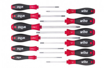 Les tournevis Wiha - 41002 SoftFinish® Plong dans un assortiment de 12 unités.