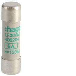 LF306M - Fusível 10x38 aM 6A 500V HAGER EAN:3250614062049