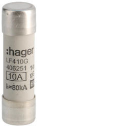 LF410G - Fusível 14x51 gG 10A 690V HAGER EAN:3250614062513