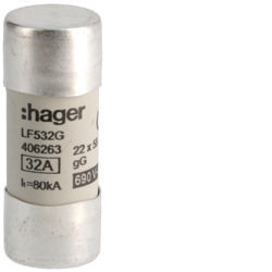 LF532g - Fuse 22x58 GG 32A 690V HAGER EAN: 3250614062636