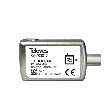 LTE / 5G Filtre de rejet élevé (HR) "CEI" 47 ... 694MHz VHF / UHF (C48)