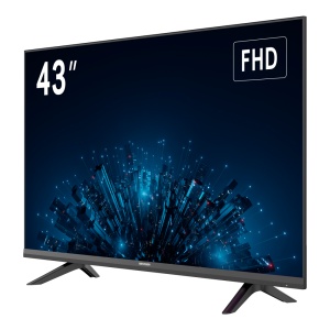 Monitor 43" - Resolução FHD - Taxa de atualização 60 Hz - Contraste 4000:1 - Tempo de resposta 6,5 ms - Altifalantes 2x10 W