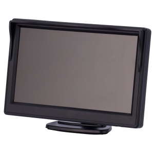 Monitor LCD 5" Analógico - Compatível com Streamax - Conector M12 4pines e RCA - Alimentação 12V DC - Suporte ajustável