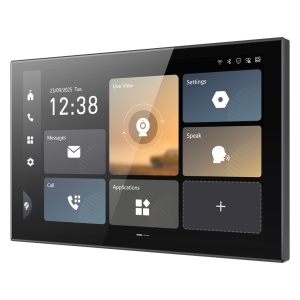 Monitor para videoportero Android 14 - Pantalla táctil IPS 10.1" - Audio bidireccional | Salida DC12V - TCP/IP, WiFi, Bluetooth y SIP | 1 salida de relé - Instalación de APPs de terceros - Montaje en superficie