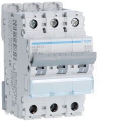 NFN325 - Breaker 3p 25A C 6/10ka 3m HAGER EAN: 3250614628313