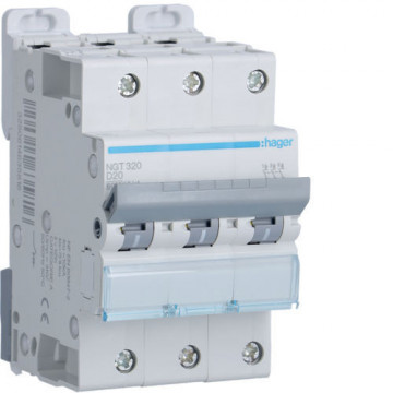 NGT320 - Breaker 3p 20A D 6/10ka 3m Hager EAN: 3250614635816