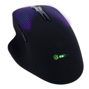 Optical Mouse Safire Wireless - Frequency: 2.4GHz RF - Side buttons for quick navigation - Pre and post visualization wheel - DPI Resolution Definition
