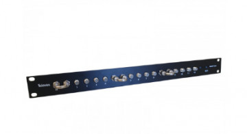 Panneau multi-coax 19 "1U équipé pour 12 sorties (avec accessoires: Palmema, 417302; Pontes 421101 et 4211; passifs 519363 et 519506)