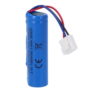 Pilha LTO118650 - Lítio LTO recarregável - Tensão 2.4V / Retrátil Molex 5284 - Capacidade nominal 1500mAh - Compatível com o FIBRA-STREETSIREN - FIBRA-STREETSIRENCUSTOM e FIBRA-STREETSIRENPLUS
