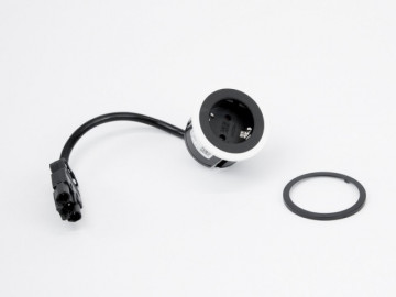 PIX PLAIN 1X BLACK SCHUKO