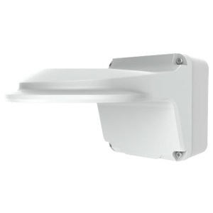 Prise en charge du mur - pour les chambres à dômes - Boîte de connexion - Ajustement pour une utilisation à l'étranger - Couleur blanche - Câble Câble