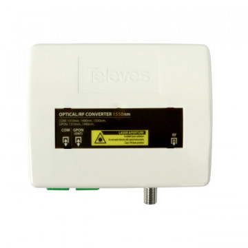 Receptor / Consternación Óptico "SC/APC" (-5...+2dBm) 1e: 1310/1490/1550nm(GPON/TV), 2s: 1310/1490nm(GPON) - RF(1TV: Terreno./Se sentó) Vs 58/49dBµV