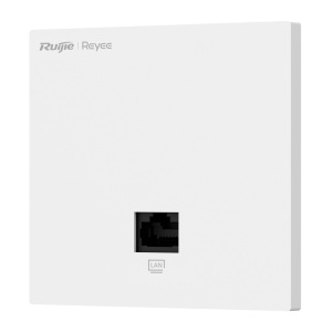 Reyee - AP de parede omnidirecional Wi-Fi 6 - Frequência 2.4 e 5 GHz / 160MHz Largura do canal - Taxa de transmissão até 3000 Mbps - Antenas MU-MIMO 2x2 em 2.4GHz, 2x2 em 5GHz - Instalação de caixas com mecanismo 86x86 mm
