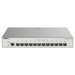 Reyee Switch Cloud Cover 3 - 12x SFP + 10Gbps + 1x MGMT - VCS/Static Routing/RIP/OSPF - Static Lag/DHCP Snoop/DHCP Server/IGMP Snoop - VLAN/PORTS/STP/ACL/QOS - Can be mounted on rack