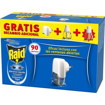 RN -3460 - insecticide électrique RAID avec 2 90 nuits recharge