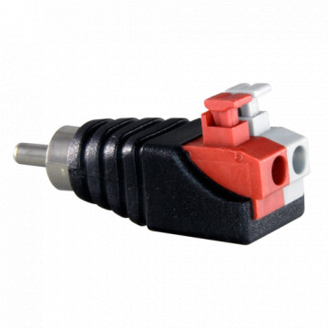 SAFIRE - Connecteur RCA masculin Easy Connection - Sortie + / 2 Bornes - 36 mm (FO) - 13 mm (AN) - 5 g