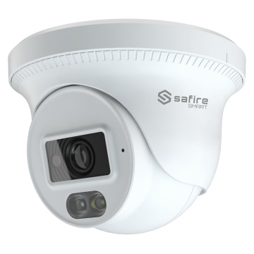 Safire Smart - Câmara Turret IP gama B1. - Resolução 4 Megapixel (2566x1440) - Lente 2.8 mm | Deteção avançada de movimento - Luz dupla: IR + Alcance de brancos 20 m | Microfone - Impermeabilidade IP67 | PoE (IEEE802.3af)
