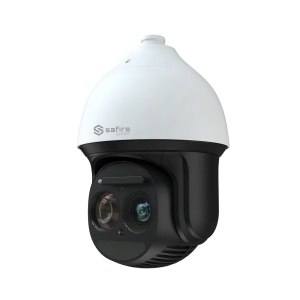 Safre Smart - IP Camera PTZ GAMA X1 Intelligence artificielle - Résolution 4 Megapixel (2560x1440) | WDR 120 dB - Zoom optique 37X | Laser IR 800m - AutoTracking, humains et véhicules | Alarmes - IP67 et IK10 Imperméabilité | Hippoe (IEEE802.3BT)