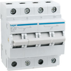 SF263 - Inverter 2p 63a w/zero point 4m Hager Ean: 3250615561008