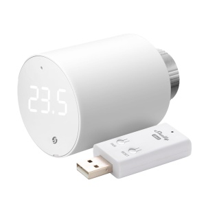 Shelly BLU TRV x1 + Shelly Blu Gateway Gen3 - WiFi 2.4 GHz IEEE802.11 b/g/n / Bluetooth - Cabeça termostática inteligente - Inclui HUB / Gateway - Controlo preciso da temperatura - Compatível com Alexa e Google