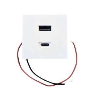 Shelly USB Charge for Wall Display Stand White - USB Charger Module (USB -A + USBC) 20W for Wall Display - White