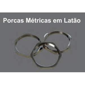 SL-POM100NI - Porca em Latão M100x2 Niquelado