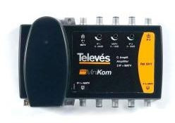 SMATV 2E/2S "F" Minikom -Verstärker: (5..30/47..862/950..2150) -(950..2150) MHz G -5/30..33/33..38db vs (matv/fi) 118/124dbµvvel