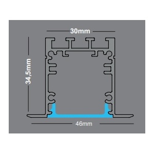 SOFLIGHT - 010.2540WO.001.84 - Luminária LED 2540mm Lumiar 46 Branco Mate